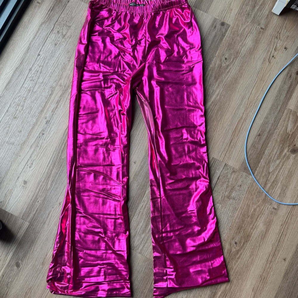 Nasty Gal Shiny Pink Pants